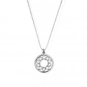 ChloBo Sterling Silver Mandala Pendant and Chain