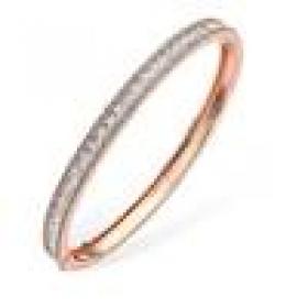Tipperary Cubic Zirconia Encrusted Rose Gold Plated Bangle