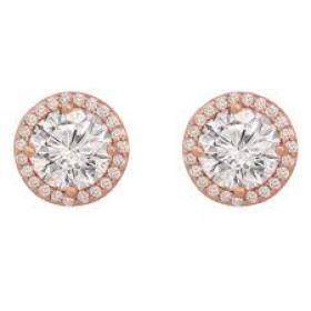 Tipperary Rose Gold Plated Cubic Zirconia Studs