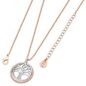 Tipperary Tree of Life Rose Gold Circle Necklace