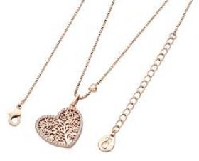 ​Tipperary Rose Gold Plated Pave Set Heart Pendant