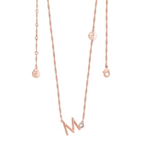 Tipperary Rose Gold Plated Initial 'M' Pendant ​