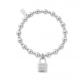 ChloBo Sterling Silver Small Padlock Bracelet