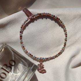 ​ChloBo Rosegold and Silver Feather Bracelet