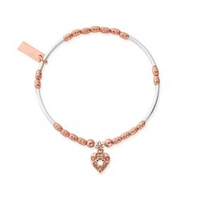 ​ChloBo Rosegold and Silver Star Heart Bracelet