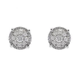 18 carat white gold diamond earrings