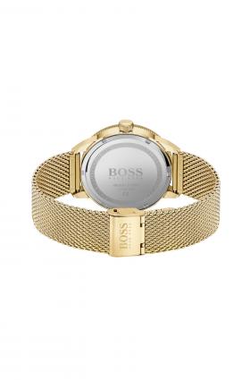 Hugo Boss Gents Gold Plated Bracelet Watch