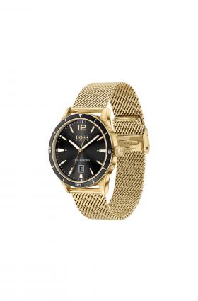 Hugo Boss Gents Gold Plated Bracelet Watch