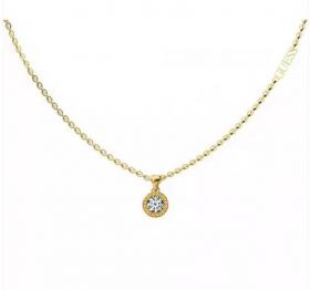 Guess Gold Plated Necklace Crystal Pendant