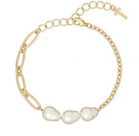 Ted Baker Peresha Pearly Yellow Gold Plated Pearl Bracelet