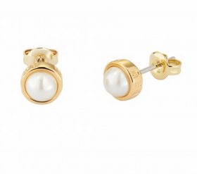 Ted Baker Sinaa Yellow Gold Pearl Studs