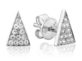 Waterford Silver Triangle Studs
