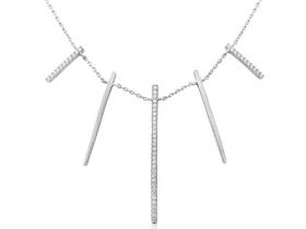 Waterford Silver and Cz Necklace