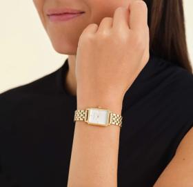 Rosefield Octagon Yellow Gold Bracelet Watch