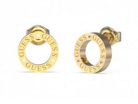 Guess Circle Lights Yellow Gold Studs