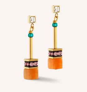 Coeur De Lion Multicolour Cube Earrings