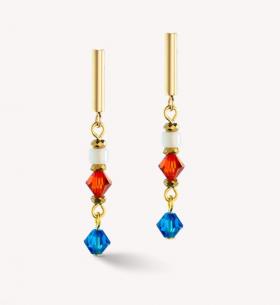 Coeur De Lion Princess Shape Multicoloured Earrings