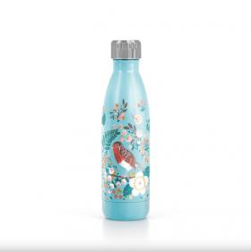 Birdy metal water bottle with Robin