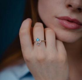 Burren Light Blue Stone Ring