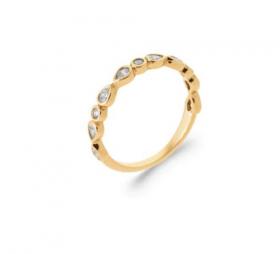 Burren Yellow Gold Plated Cz Ring