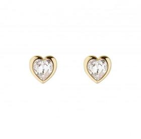 Ted Baker Crystal Heart Yellow Gold Plated Studs