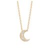 Burren Yellow Gold Plated Cz Moon Necklace