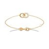 Burren Yellow Gold Circle Cz Bracelet
