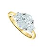 18ct Yellow Gold 3 Stone Lab Diamond Ring