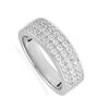 9 Carat White Gold Three Row Diamond Band (1.00ct)
