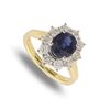 Sapphire & diamond cluster ring
