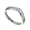9 carat diamond set curved wedding band