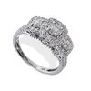 9 carat white gold diamond 3 cluster ring