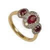 18ct Ruby and Diamond Oval Ring
