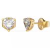 Guess Yellow Gold Plated Crystal Heart Studs