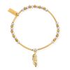 ChloBo Gold and Silver Sparkle Feather Bracelet