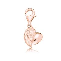 Engelsrufer Rose Gold Plated Heart Wing Charm (ERC-HEARTWING-R)
