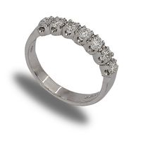 18 carat white gold 7 diamond eternity ring