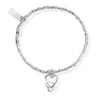 ChloBo Sterling Silver Interlocking Heart Charm Bracelet