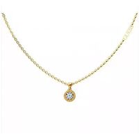 Guess Gold Plated Necklace Crystal Pendant