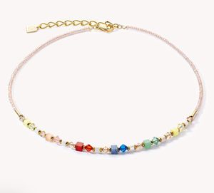 Coeur De Lion Princess Shape Multicoloured Necklace