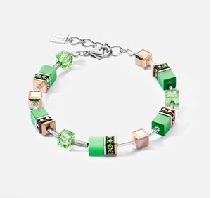 Coeur De Lion Green Cube Bracelet