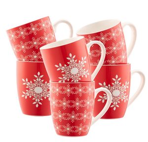 Snowflake 6 Piece Mug set
