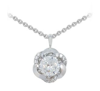 Tipperary Round Stone Pendant with Crystal Surround