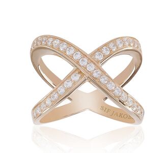 Sif Jakobs Exilles Rose Gold Plated Ring - SJ-R10989-CZ