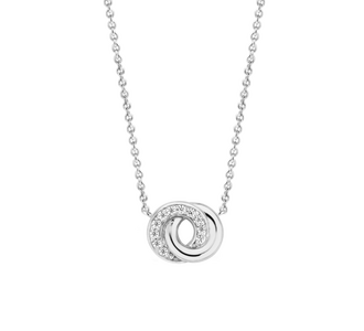 Ti Sento sterling silver necklace 2 rings