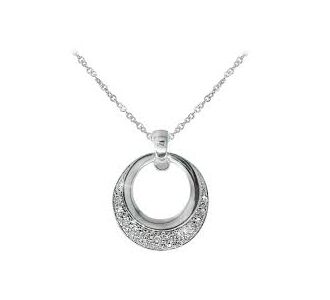 Tipperary Silver Plated Pave Pendant ​