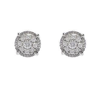 18 carat white gold diamond earrings