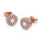 Tipperary Rose Gold Plated Cubic Zirconia and Simulated Pearl Circle Earrings ​