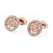 Tipperary Silver and Rose Gold Plated Cubic Zirconia Circle Studs​