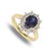 Sapphire & diamond cluster ring